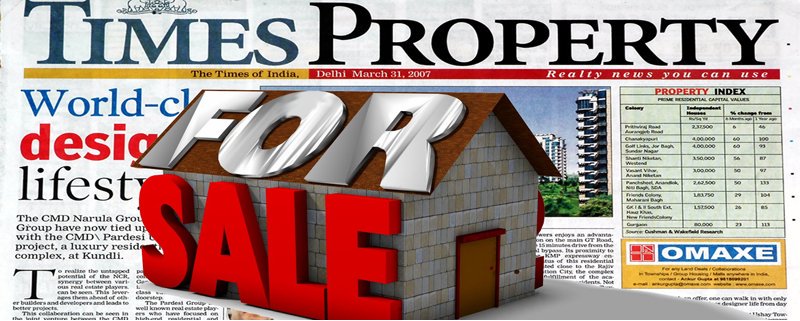 Advertise property ad in Times of India
